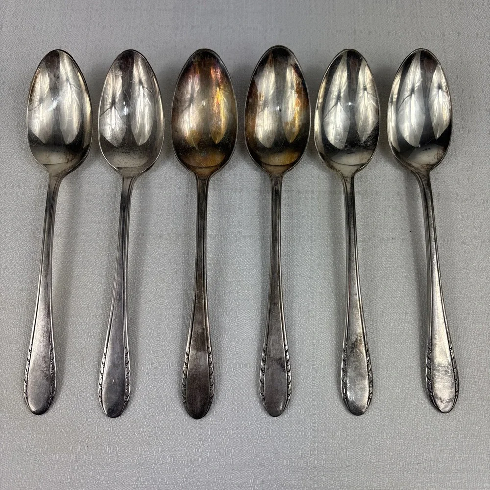 Vintage International Holmes‎ & Edwards FIRST LADY Dinner Soup Spoons Set Of 6